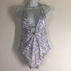 Laluna White Lavendar One Piece Swimsuit L…